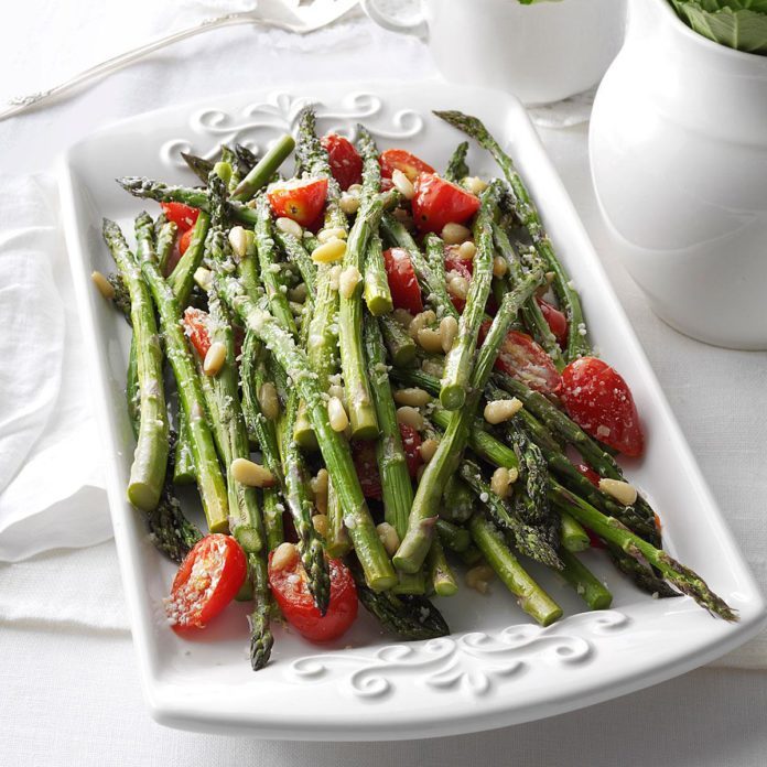 Tuscan-Style Roasted Asparagus Recipe | Taste of Home