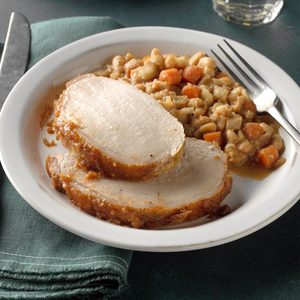 Apple Butter Pork with White Beans