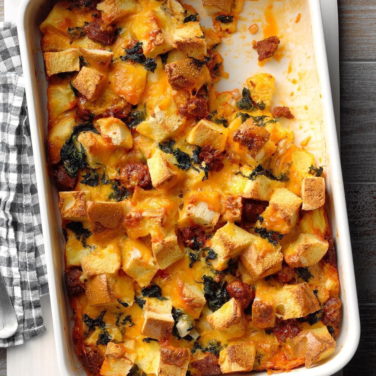 Day 23: Cheddar and Chorizo Strata