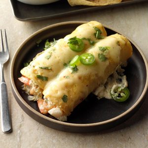 Cheesy Seafood Enchiladas