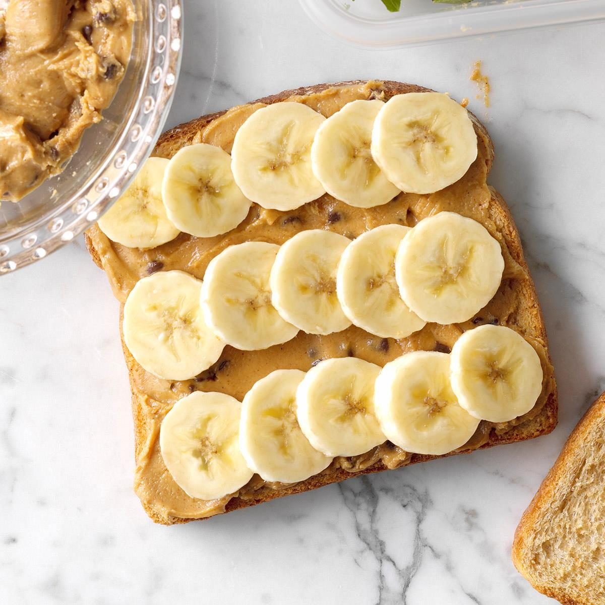 Chocolate chip PB banana sandwich