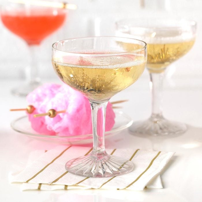 Cotton Candy Champagne Cocktails