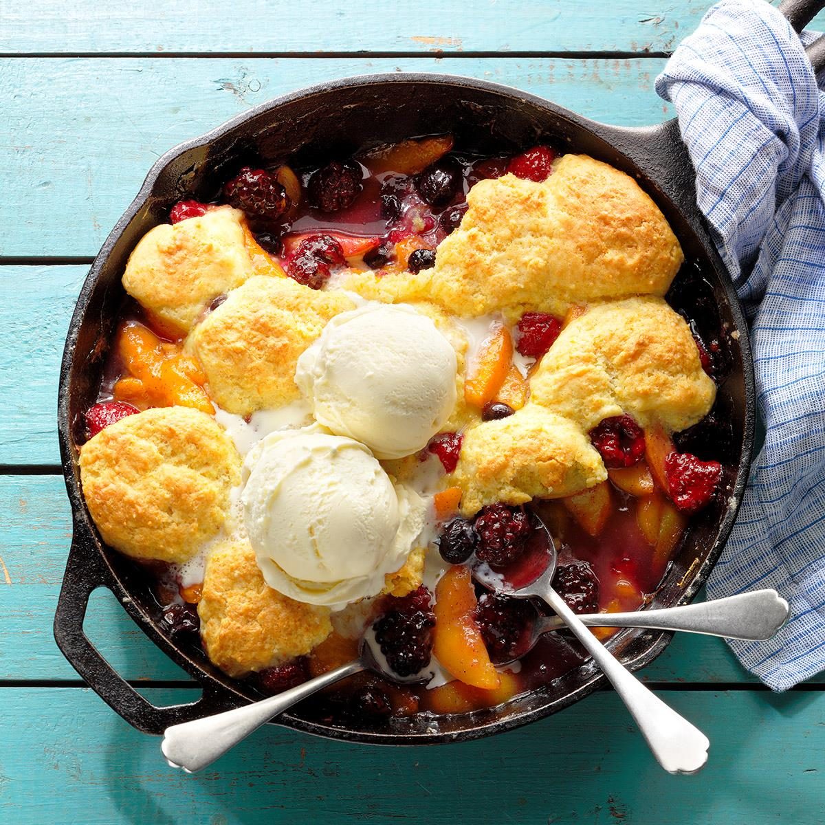 Peach and Berry Cobbler