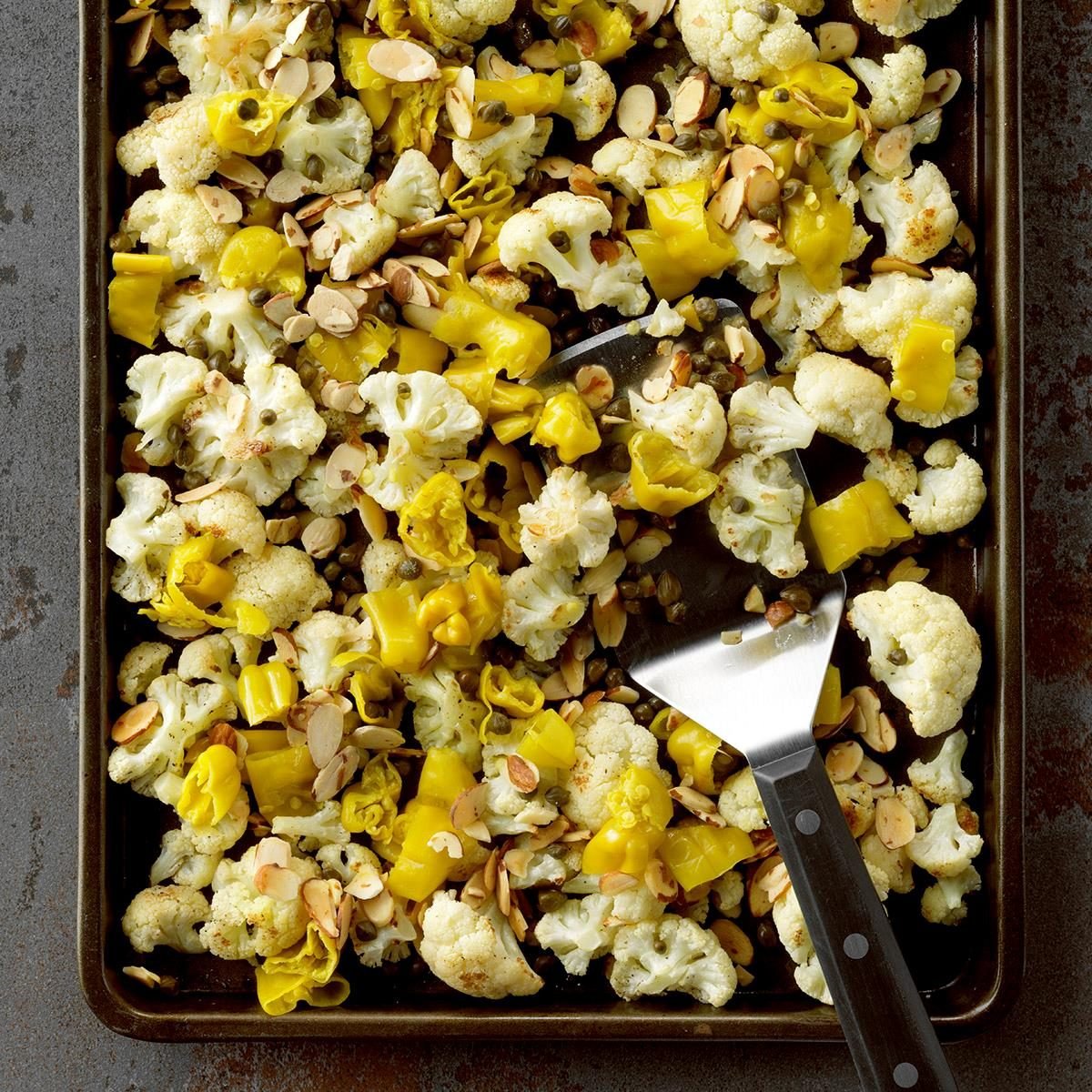 Roast Cauliflower with Pepperocini