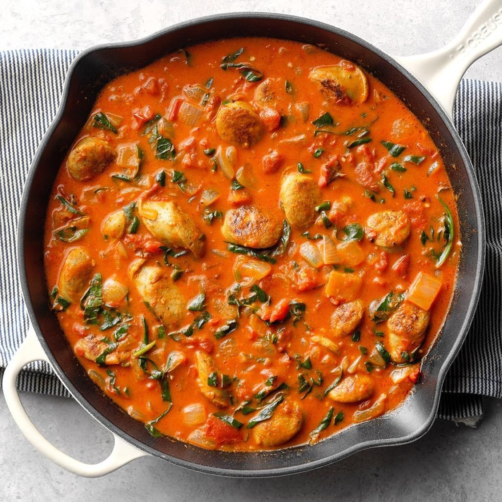 Sausage-Tomato Coconut Curry