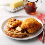 Savory Mustard Chicken and Stuffing Waffles