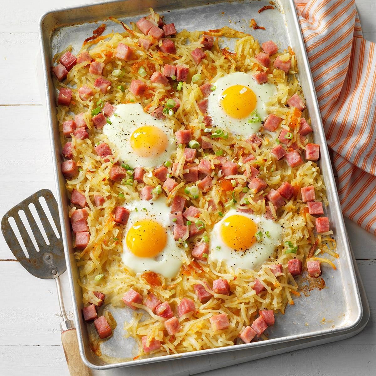 Southern Hash Browns and Ham Sheet-Pan Bake