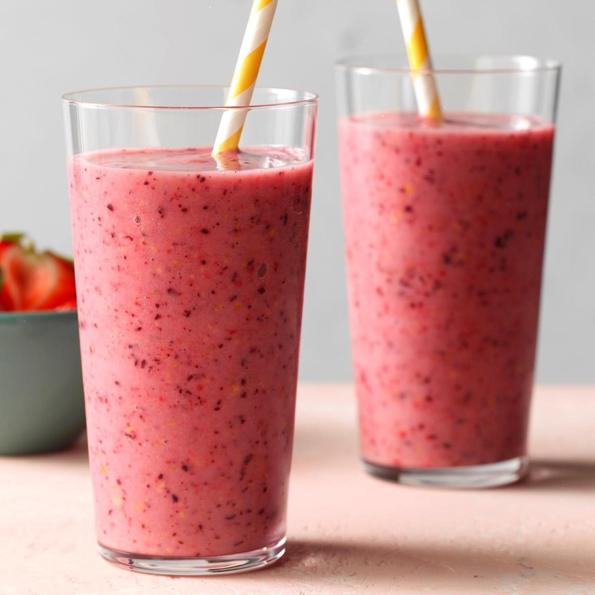 Tropical Berry Smoothies Recipe | Taste of Home
