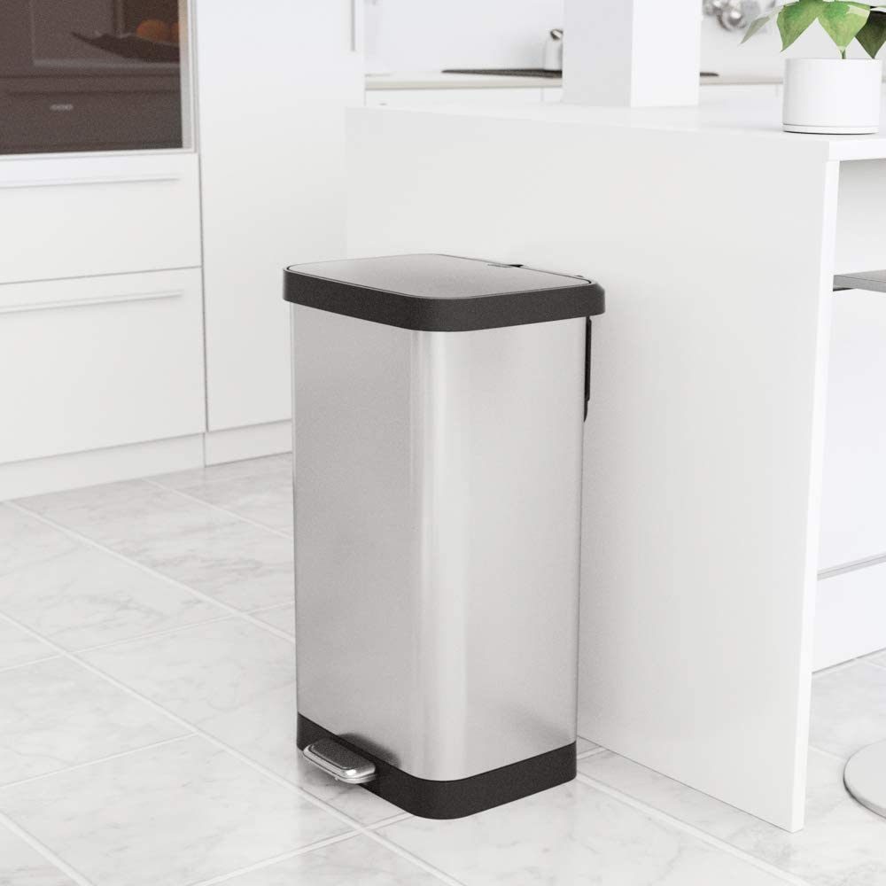 simplehuman 4-Liter White Stainless Steel Compost Caddy + Reviews, Crate &  Barrel in 2023