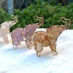 Hand Wired Crystal Lucky Elephant Wire