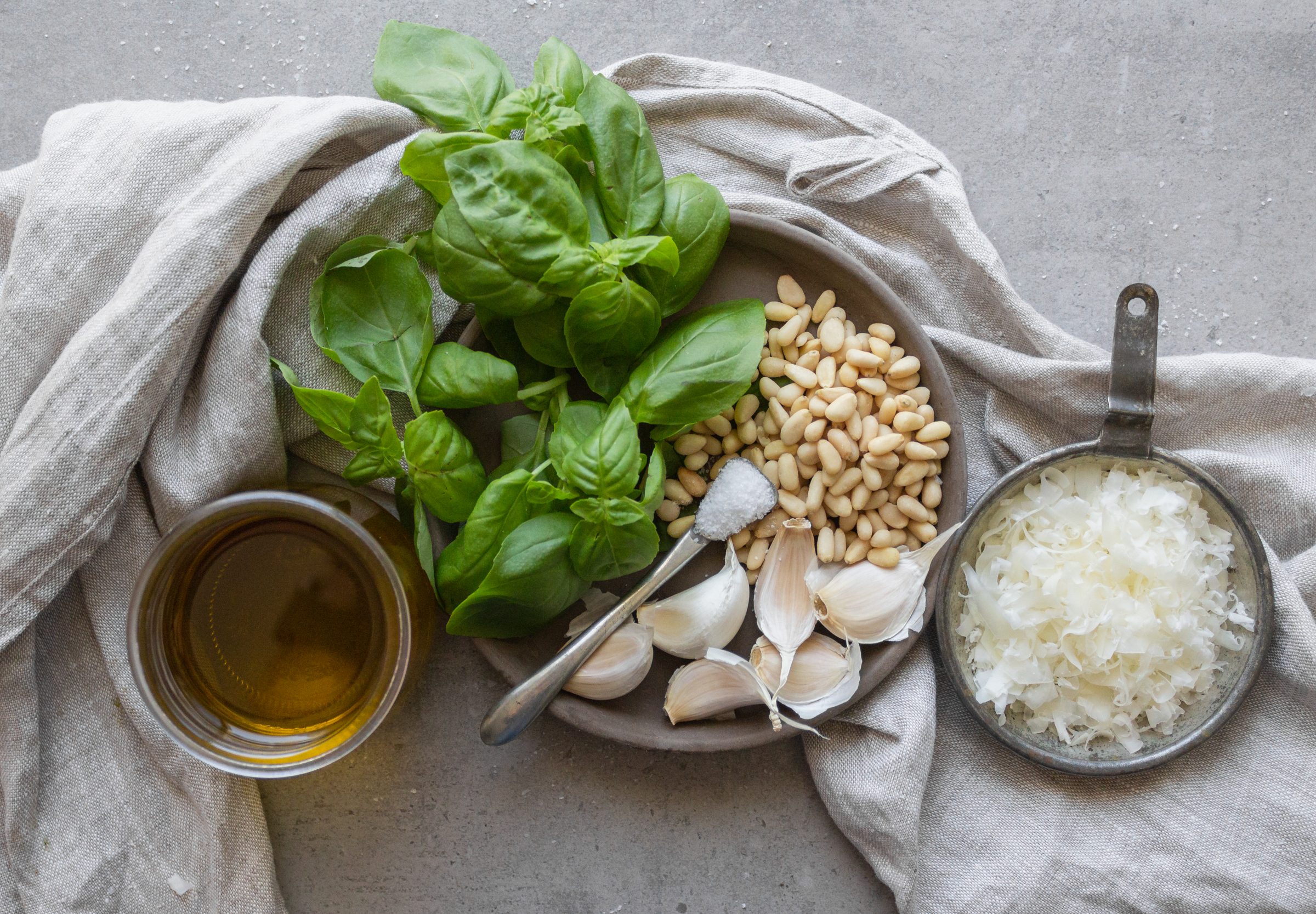 how to make pesto Basic Pesto Ingredients