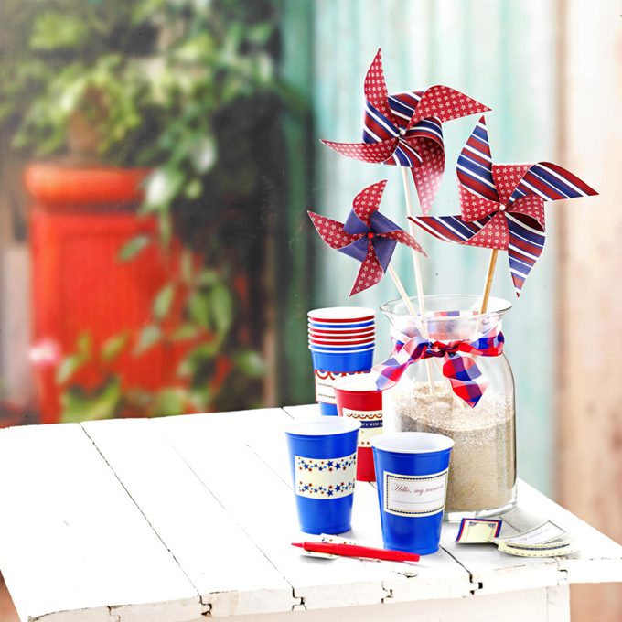 Pinwheel craft party idea for 4th of July
