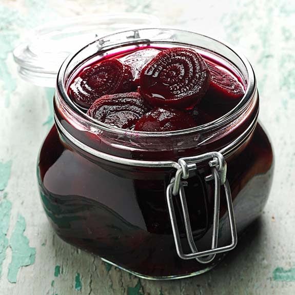 Homemade pickled beets.