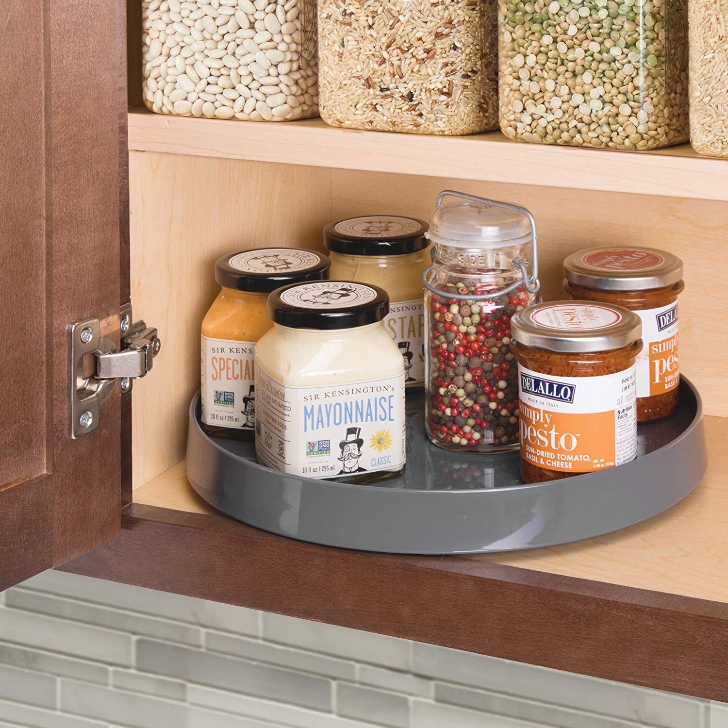 An awesome way to organize your kitchen utensils with this Lazy Susan  storage - Your Projects@OBN