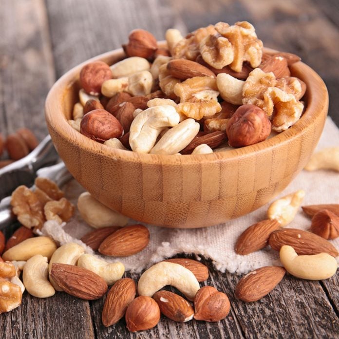 assortment of nuts; Shutterstock ID 225173110; Job (TFH, TOH, RD, BNB, CWM, CM): Taste of Home
