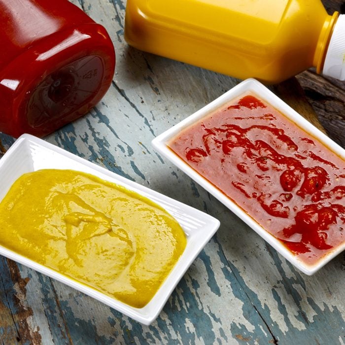 Hot dog, ketchup, mustard.; Shutterstock ID 352824905; Job (TFH, TOH, RD, BNB, CWM, CM): Taste of Home