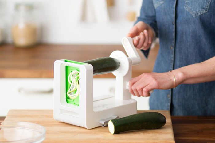 Using a vegetable spiralizer