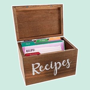 Juvale Wood Recipe Organization Box