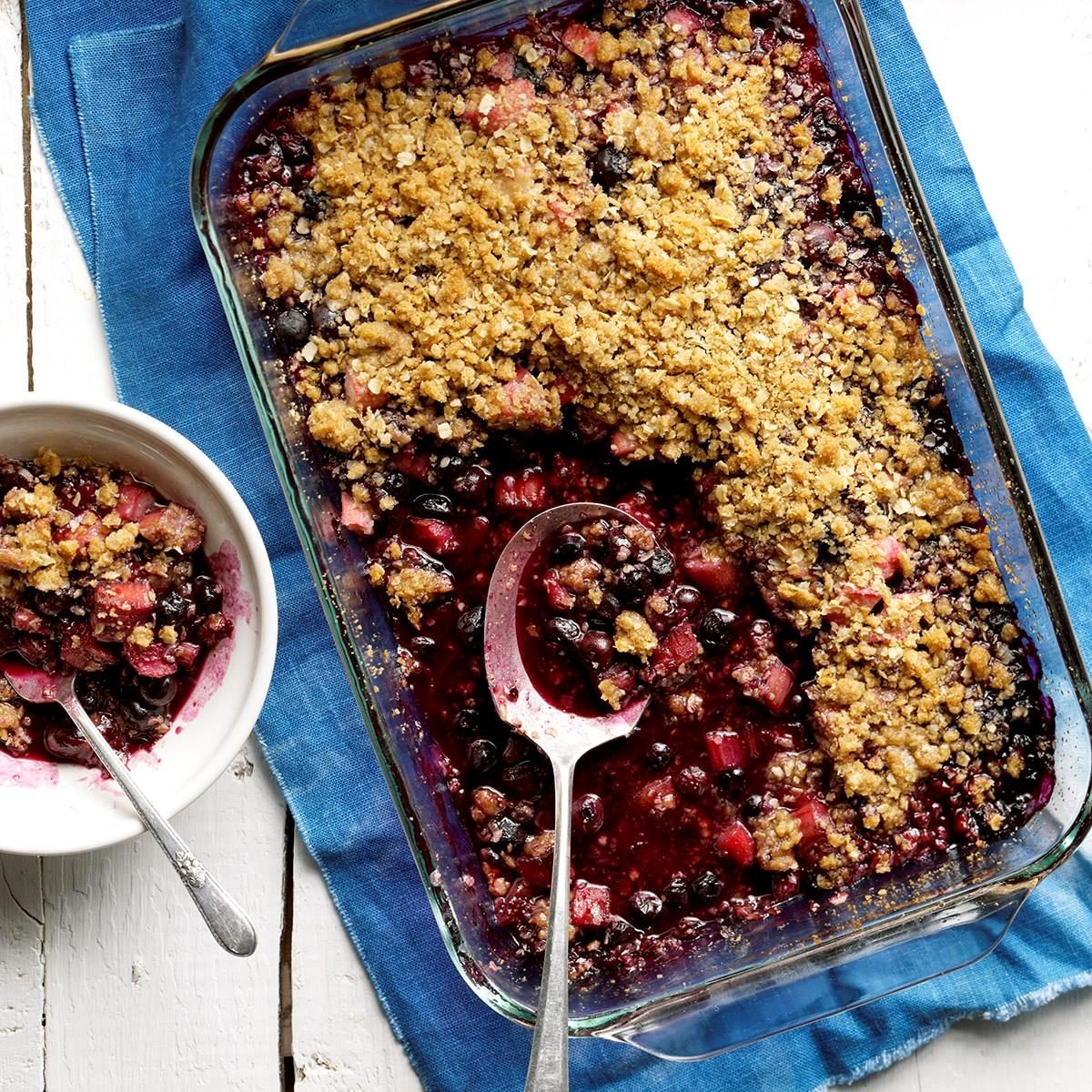 Day 15: Blueberry-Rhubarb Crumble