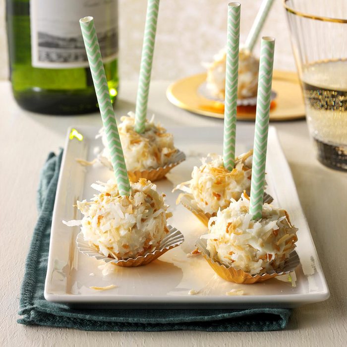 Coconut-Rum Cake Pops