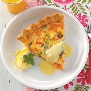 Crab Quiche with Hollandaise