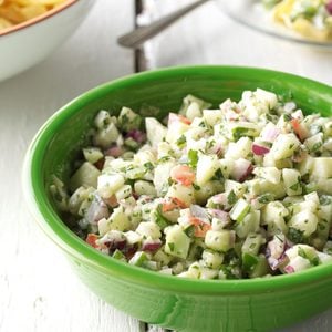 Crisp cucumber salad