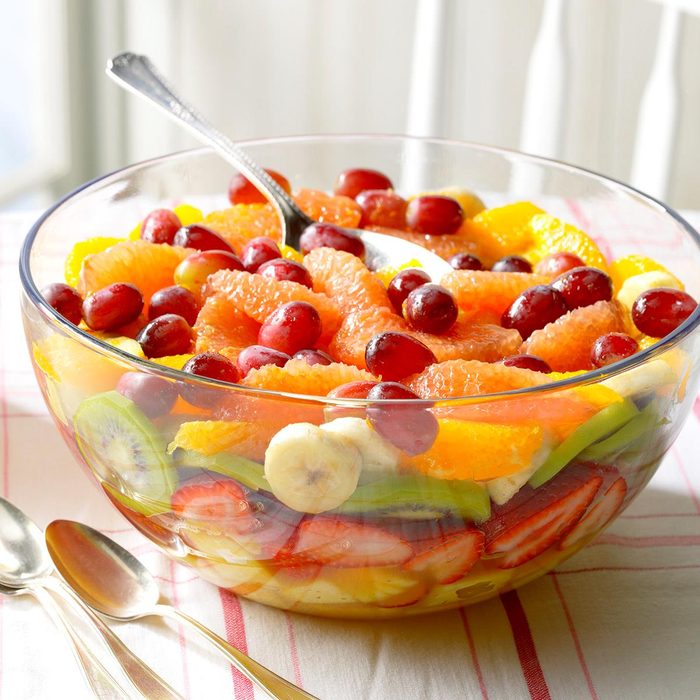 Layered fruit salad