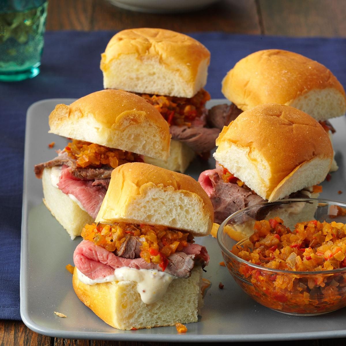 Mini Rosemary-Roast Beef Sandwiches