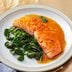 Orange Salmon with Sauteed Spinach