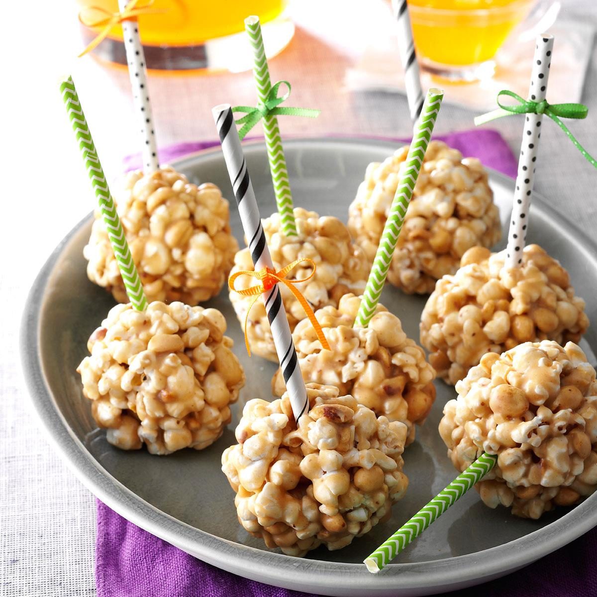 Peanut Butter Popcorn Balls