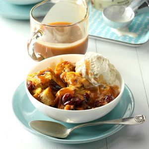 Pumpkin Cranberry Bread Pudding