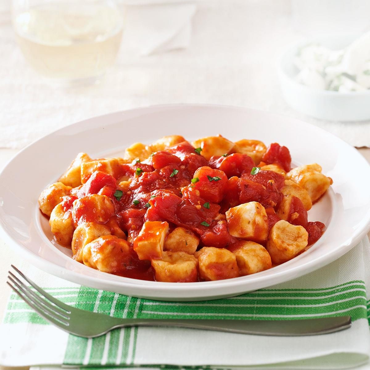 Ricotta Gnocchi in Tomato Sauce