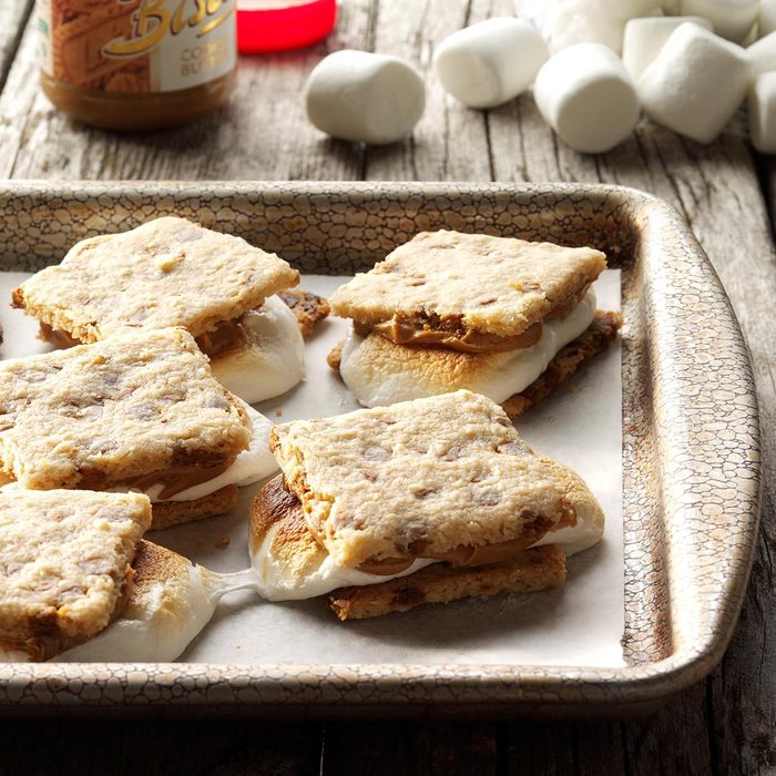 S'mookies on a baking sheet