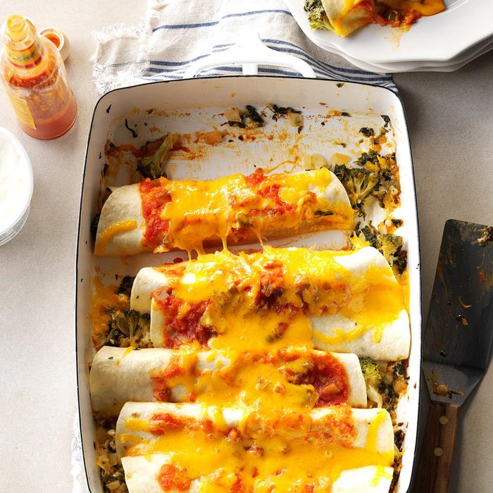 Spinach 'n' Broccoli Enchiladas