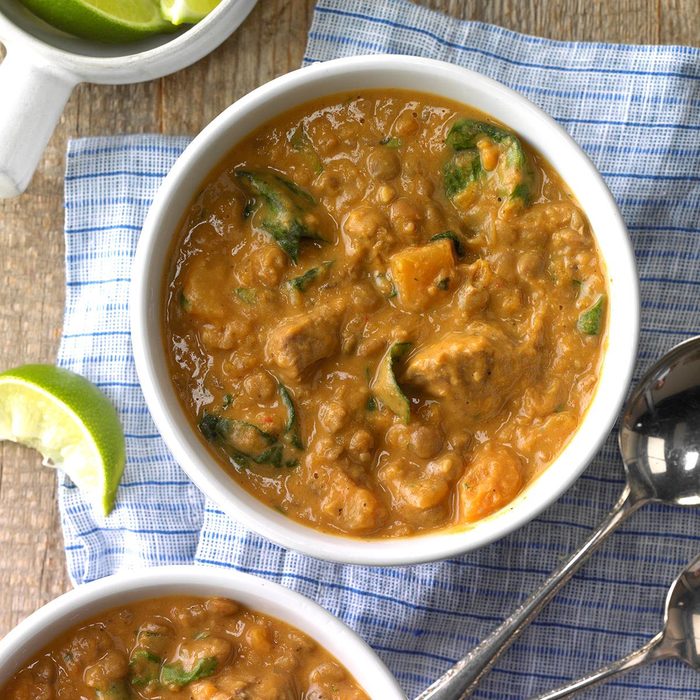 Squash and Lentil Lamb Stew