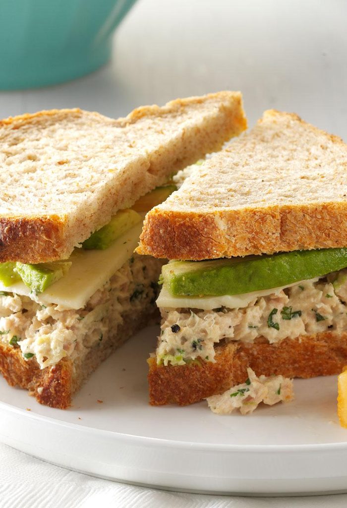 Cilantro-Avocado Tuna Salad Sandwiches