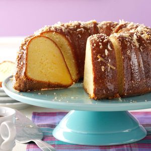 Coconut Pound Cake with Lime Glaze