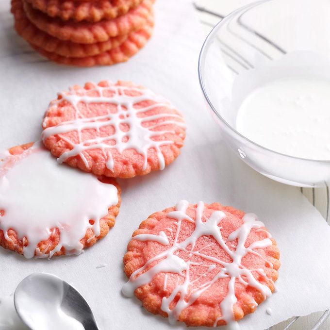 Glazed Strawberry Cookies