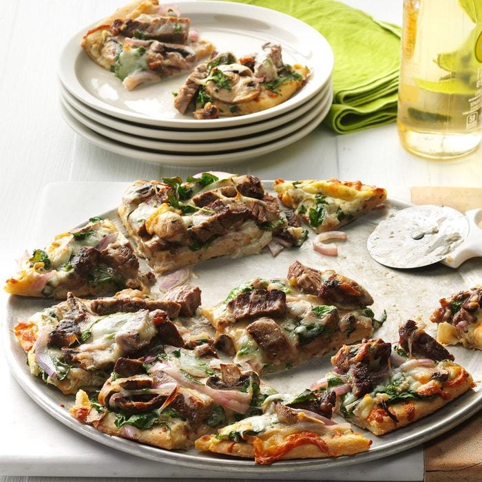 Garlic & Herb Steak Pizza