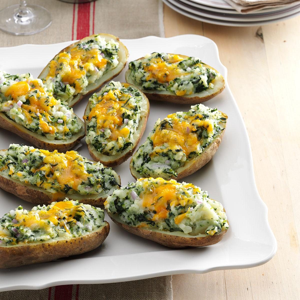 Cheddar & Spinach Twice-Baked Potatoes