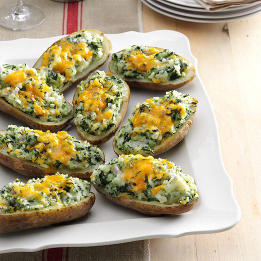 Cheddar & Spinach Twice-Baked Potatoes