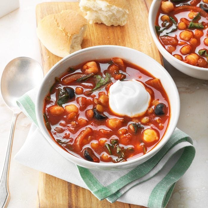 Spicy Lentil & Chickpea Stew