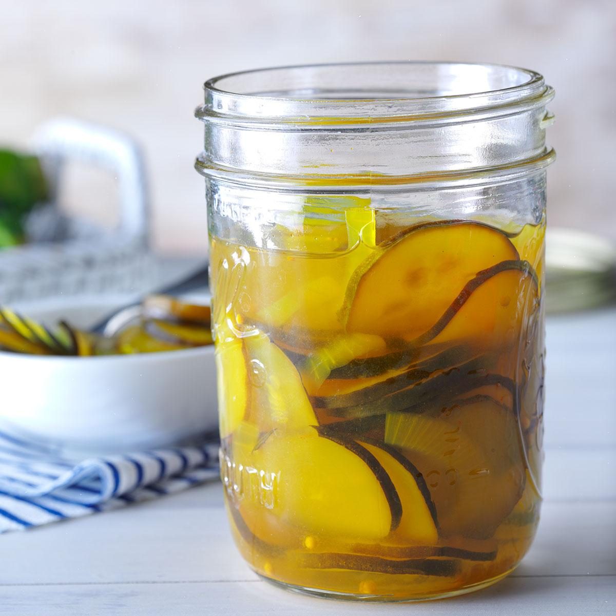 Sweet and Sour Zucchini Pickles