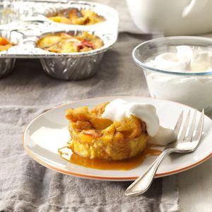 Blackout Peach Bread Pudding