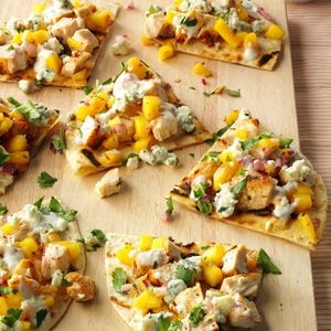 Grilled Chicken, Mango & Blue Cheese Tortillas