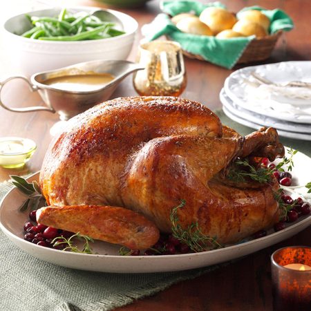 Roasted turkey on a platter
