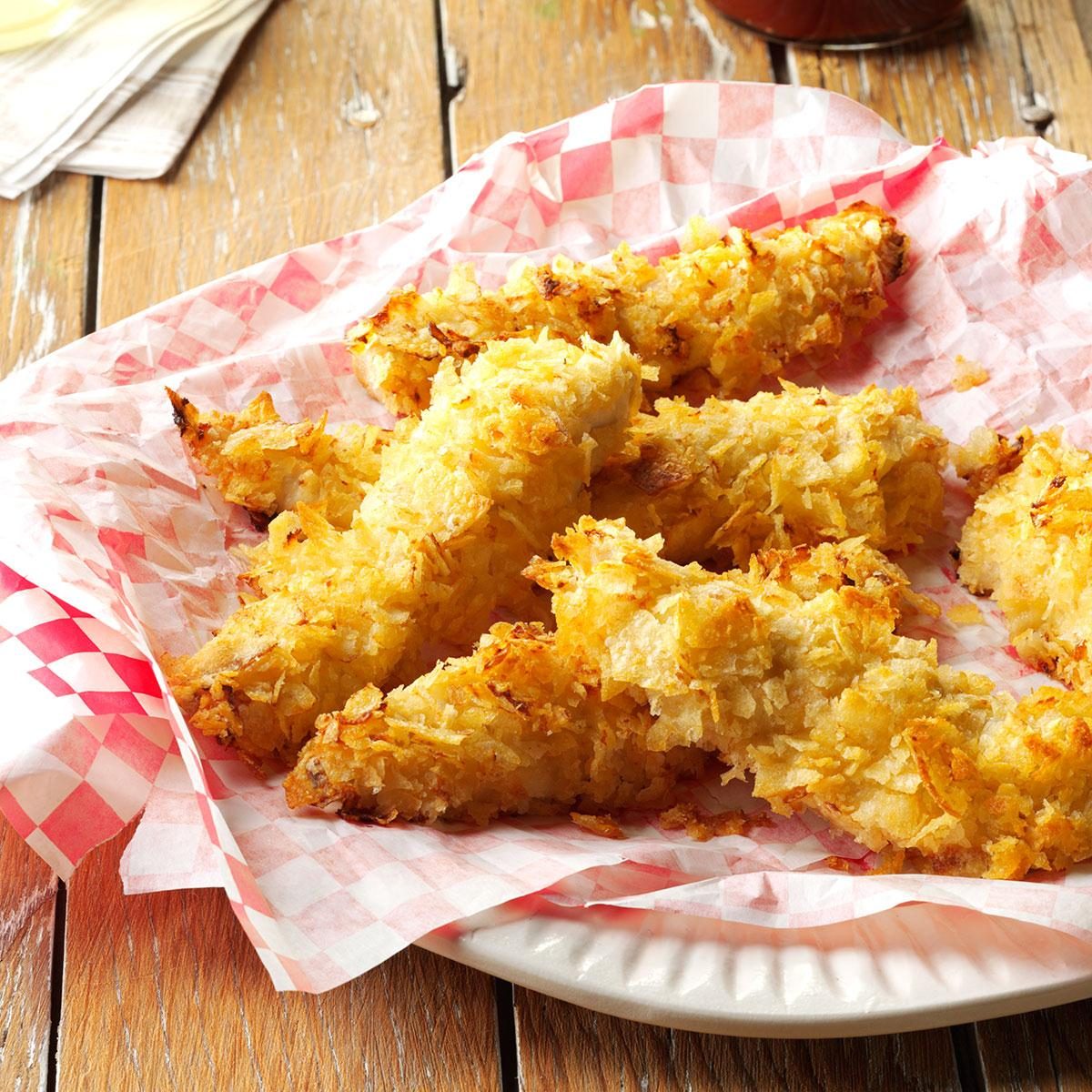 Chip-coated chicken nuggets recipe