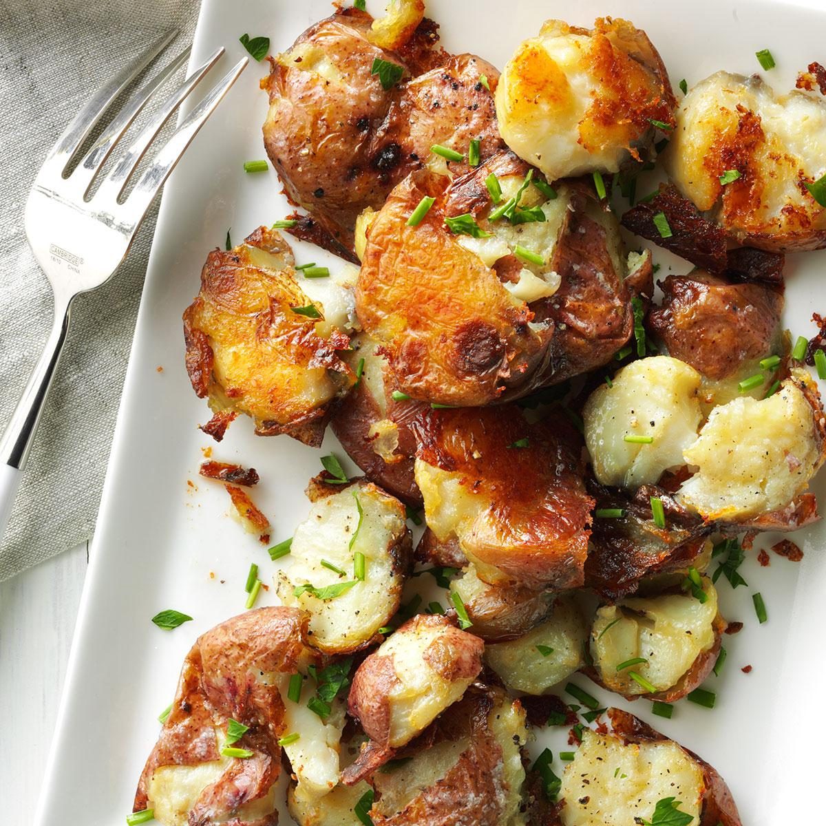 Crispy Smashed Potatoes - PlantYou