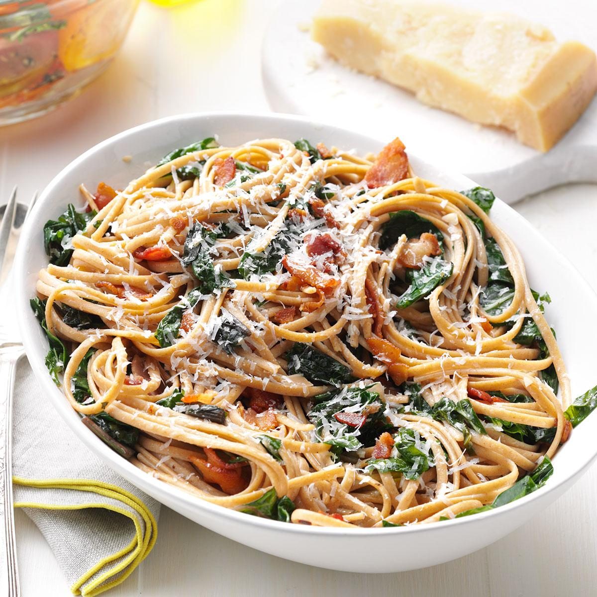 Chard & Bacon Linguine