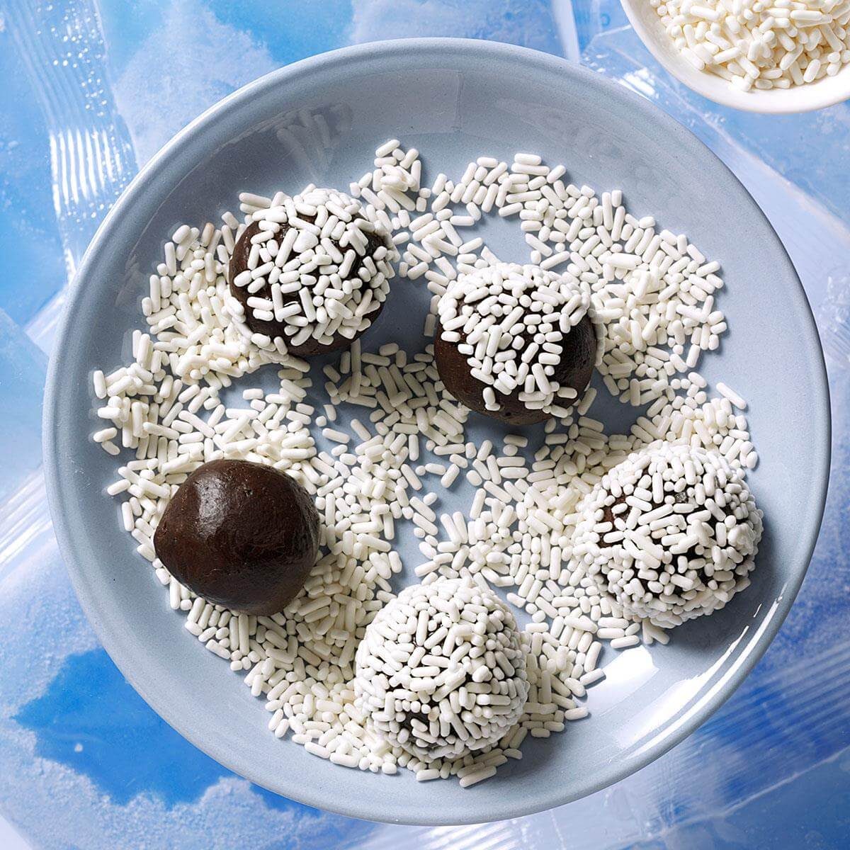 Crunchy Chocolate Mint Balls Recipe Taste of Home